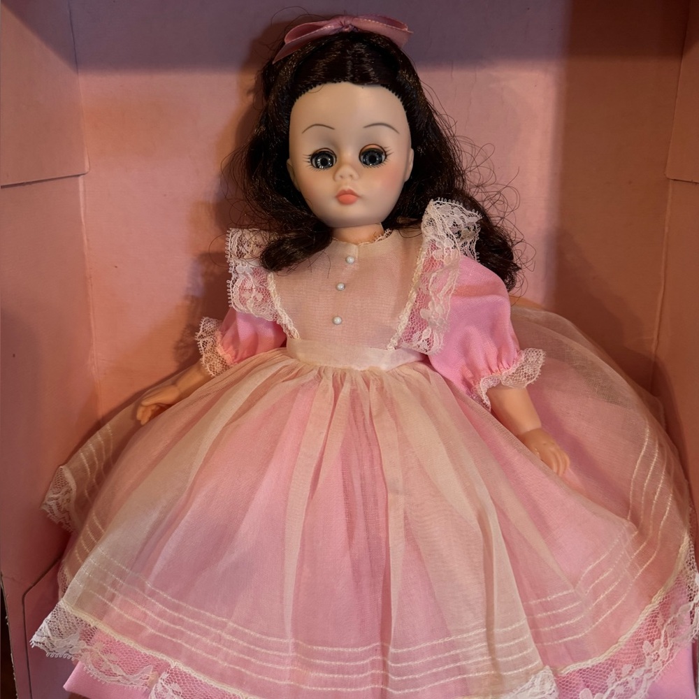 Madame Alexander Doll in Pink and Cream Dress